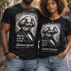 ADULT Truth Is of No Color Frederick Douglass T-Shirt – Black History Statement Design