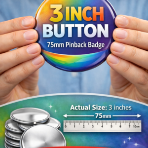 Custom (75mm - 3") Pinback Button Photo, Logo, or Design | Personalized Badge
