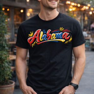 Alabama Street Art T-Shirt – Colorful Graffiti Style Graphic Tee