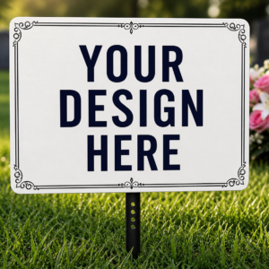 Custom Grave Marker 8x10 Temporary Memorial Sign Photo Name Design