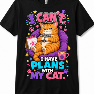 I Have Plans With My Cat Graphic Tee Cat Lover Gift