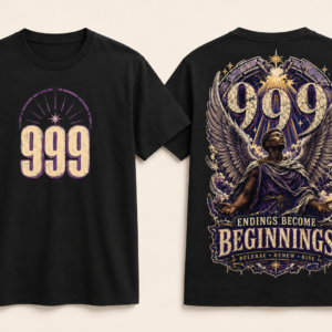 999 Endings Become Beginnings Angel Number T-Shirt – Spiritual Graphic Tee