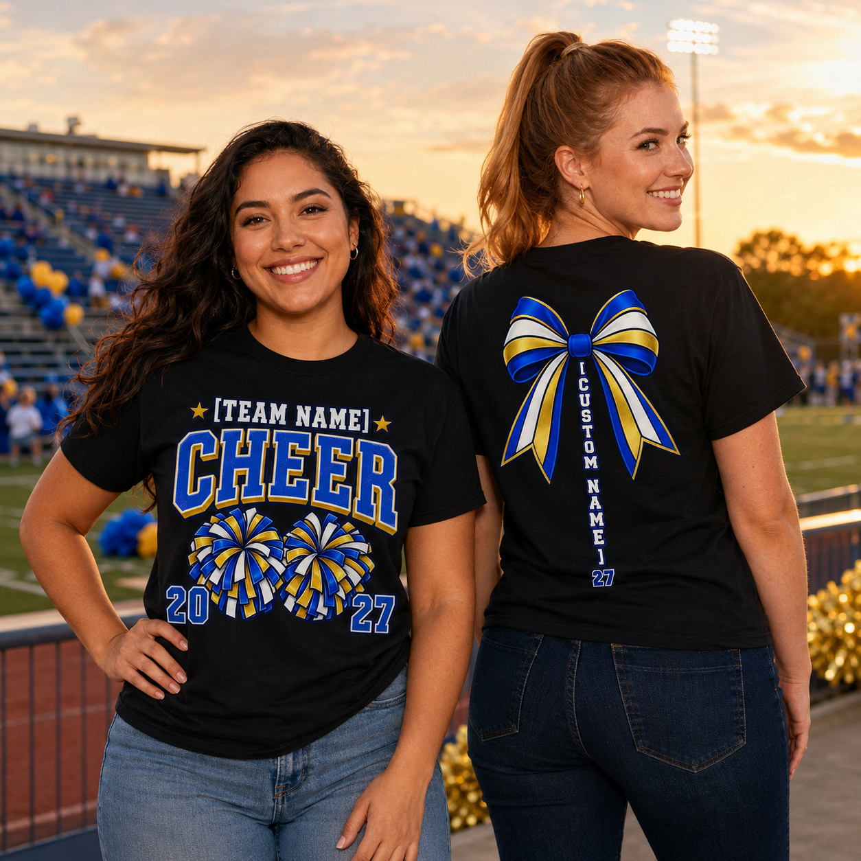 Personalized Cheer Shirt – Custom Team Name, Colors & Vertical Name - Image 3