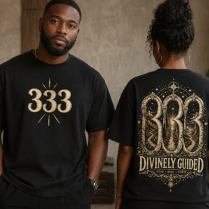 333 Divinely Guided Angel Number T-Shirt – Spiritual Graphic Tee