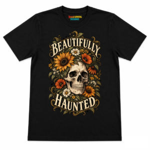 Beautifully Haunted Floral Skull T-Shirt – Gothic Graphic Tee
