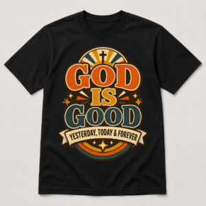God Is Good Yesterday Today & Forever Christian Graphic T-Shirt