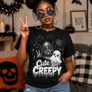 Cute But Creepy Halloween Shirt | Spooky Ghost Graphic T-Shirt