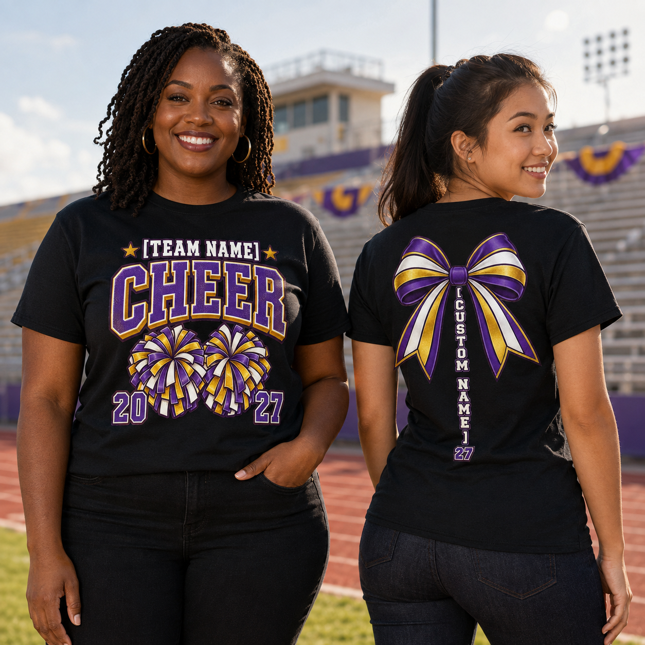 Personalized Cheer Shirt – Custom Team Name, Colors & Vertical Name - Image 4