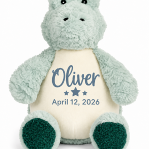 Personalized Embroidered Angel Bear with Name & Date – Pink Heart Keepsake Teddy Bear | Custom Baby Shower, Newborn & Birthday Gift (Copy)
